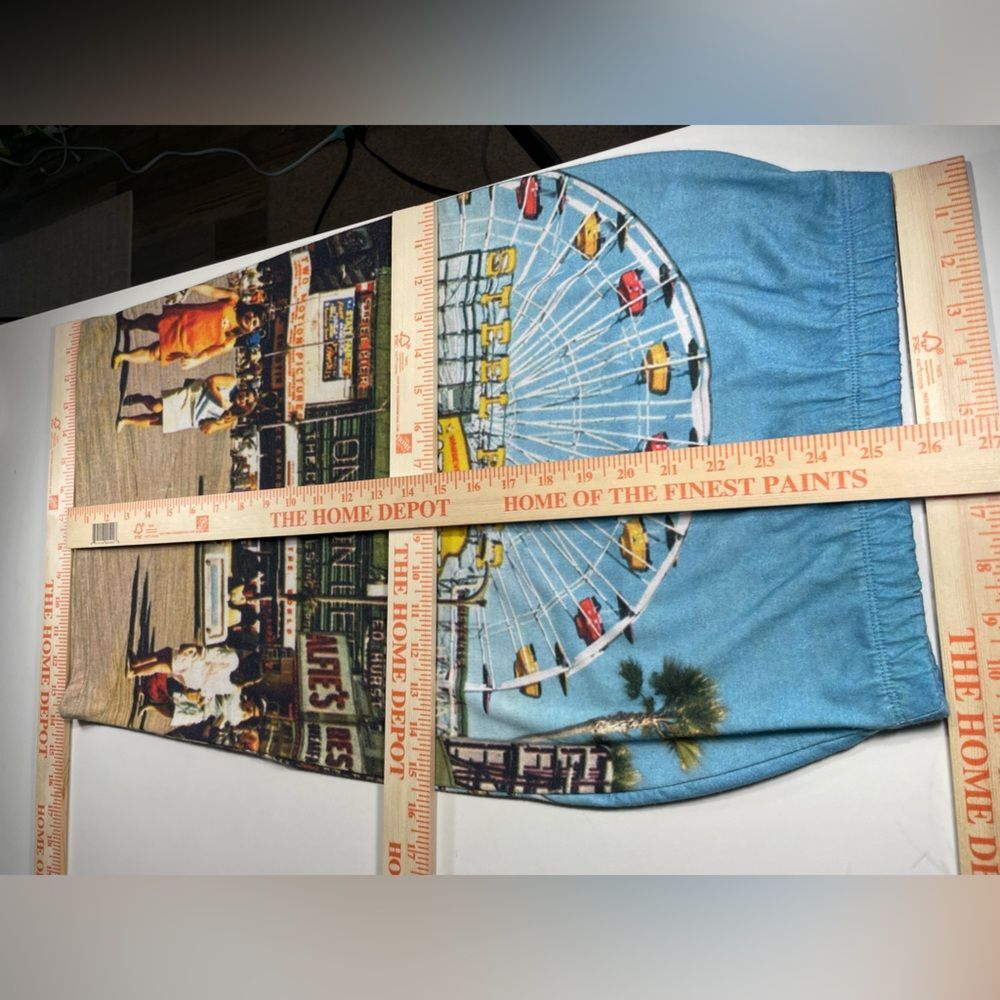 Urban Outfitters Top shop Set Womens S/4 Yellow Blue Excellent Velvet Graphic LN - Picture 8 of 12